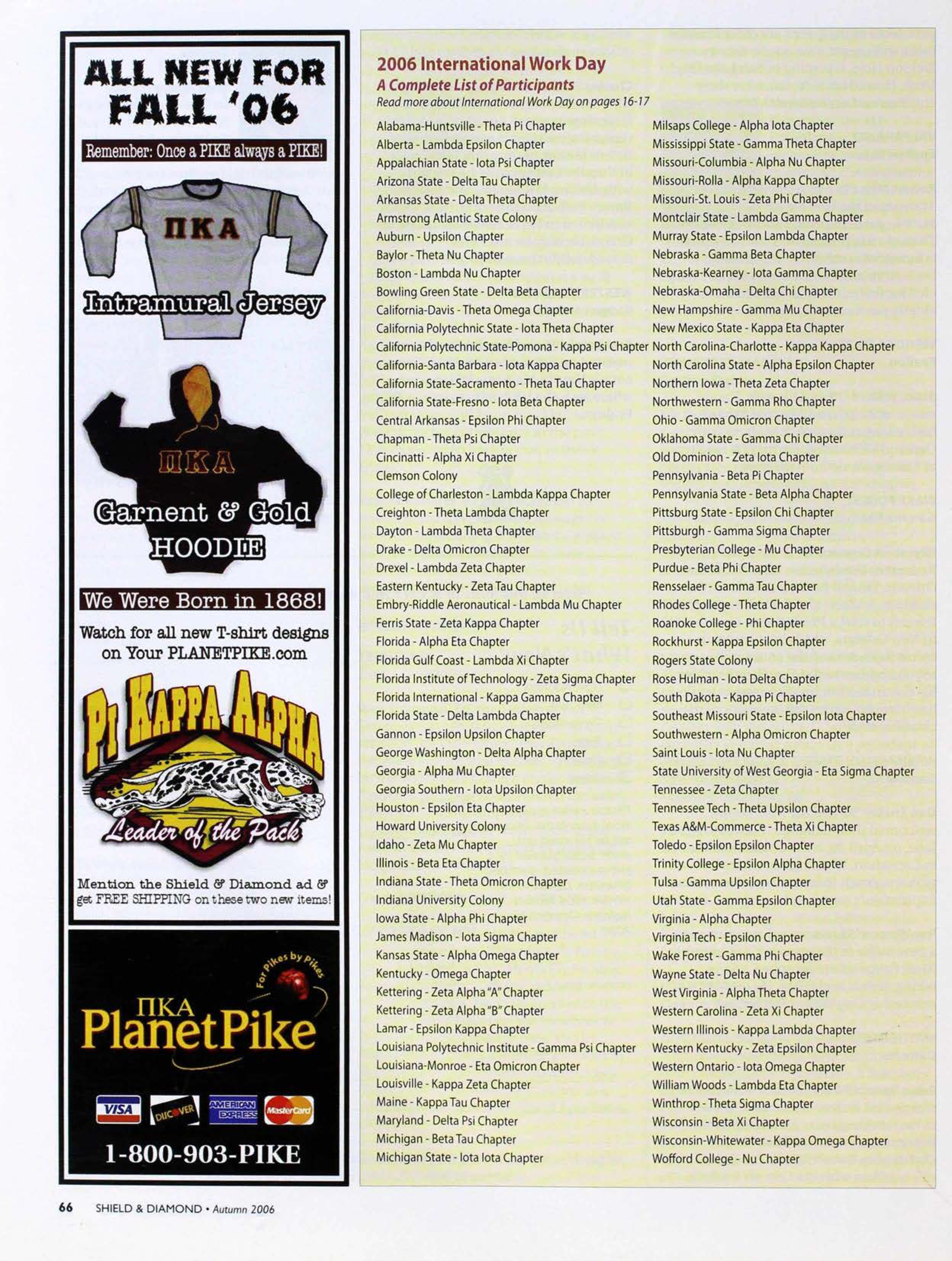 2006 International Day A Complete List of Participants